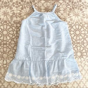 Old Navy toddler girls 2T embroidered chambray dress NEW